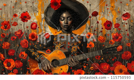 collage mexican woman collage mexican woman 115750593