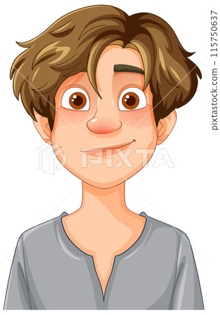 Smiling Young Man Illustration Smiling Young Man Illustration 115750637