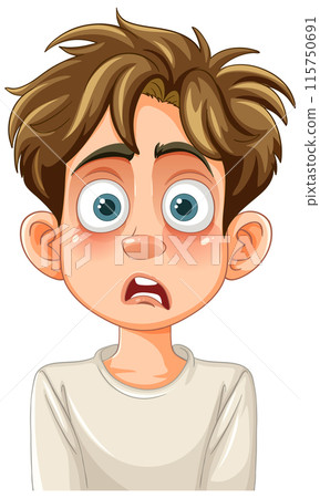 Surprised Young Boy Illustration Surprised Young Boy Illustration 115750691