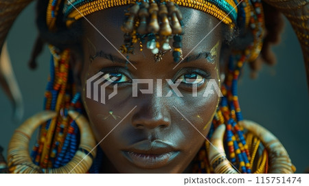 African tribal woman 115751474
