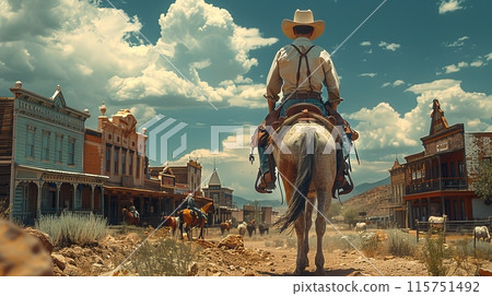 cowboy in the wild west 115751492