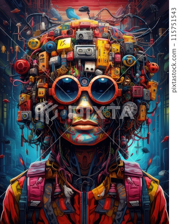 futuristic woman 115751543