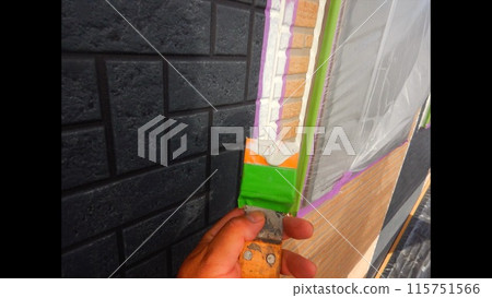 Exterior wall painting 115751566