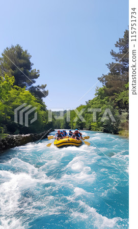 AI images of the thrilling river rafting AI images of the thrilling river rafting 115751734