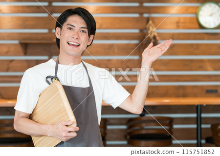 Waiters, cafe clerks, baristas, and hall staff working at cafes and restaurants 115751852