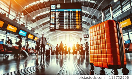 At the airport before you depart for your trip 115752906