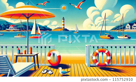 熱帶海灘風景 115752910