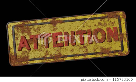 3d alarm post Attention icon 3d alarm post Attention icon 115753160