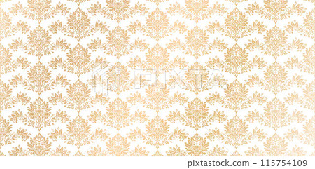 Damask seamless pattern Fine vector traditional oriental ornament with golden element texture of fabric for textile wallpapers, book cover, Digital interface, print templates material card invitations Damask seamless pattern Fine vector traditional oriental ornament with golden element texture of fabric for textile wallpapers, book cover, Digital interface, print templates material card invitations 115754109