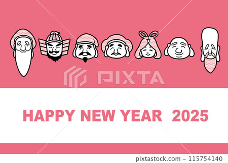 2025蛇年流行七福神賀年卡 115754140