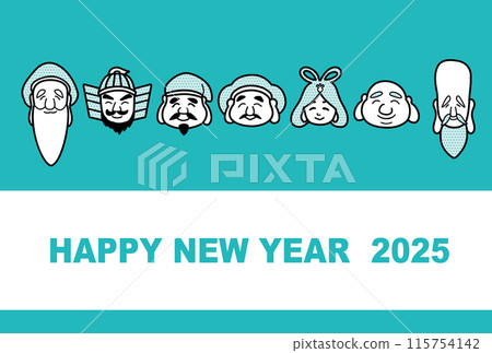 2025蛇年流行七福神賀年卡 115754142