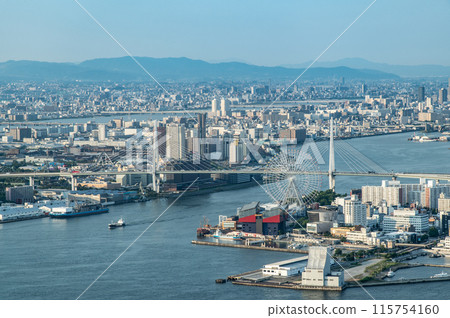 Daytime view from Sakishima Cosmo Tower Observatory towards Tempozan 115754160