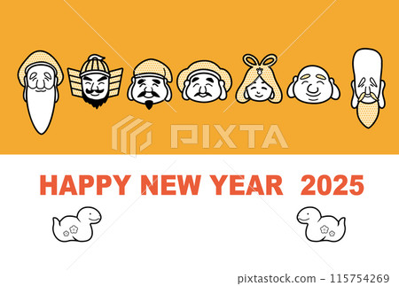 2025蛇年流行七福神賀年卡 115754269