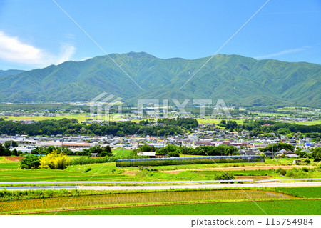 View of Minowa Town, Mikkamachi, Minamiminowa Village, and Kyogatake from Minowa Town (Minowa Town, Nagano Prefecture) [June 2024] 115754984