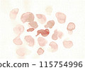 Background image of orange watercolor that is drained into various free shapes 115754996