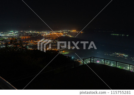 Night view of Karatsu city from Kagamiyama Observatory 115755281