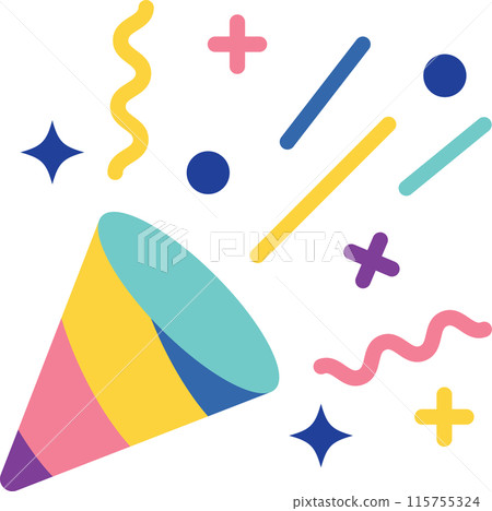 confetti flat color icon confetti flat color icon 115755324