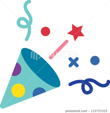 confetti flat color icon confetti flat color icon 115755325