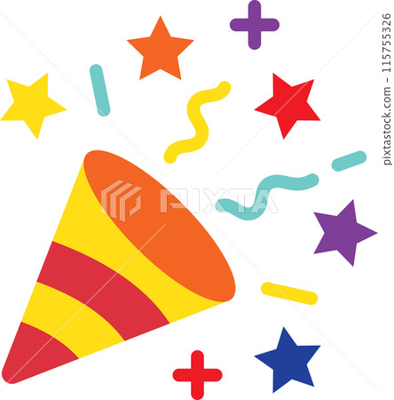 confetti flat color icon 115755326