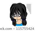 一個沮喪的女人低下頭 115755424