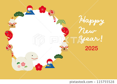 2025蛇年吉祥相框賀年片 115755528