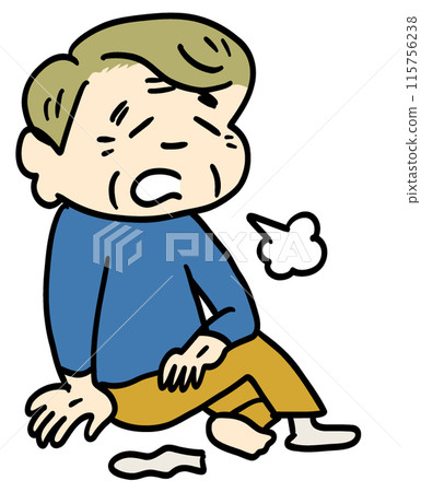 Elderly man with a great sense of fatigue 115756238