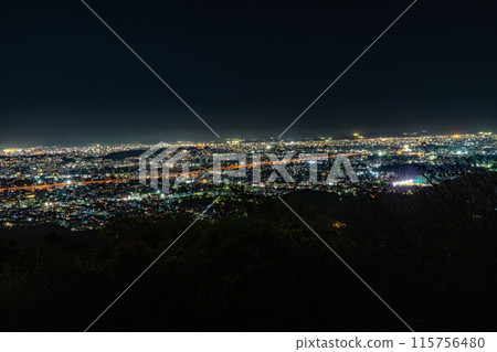 從湯山片江展望台看到的福岡市夜景 115756480
