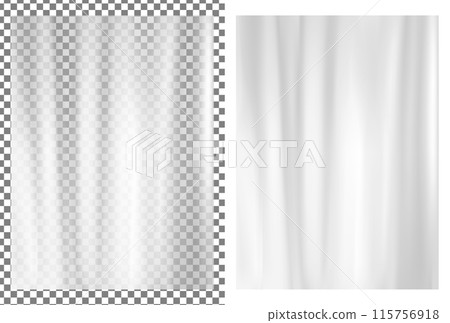 White transparent plastic wrapper 115756918