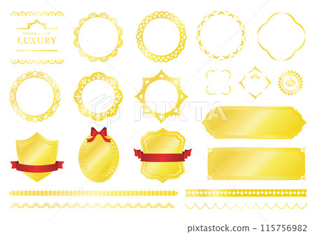 Luxury frame design _ (vector bright gold lace delicate copy space) Luxury frame design _ (vector bright gold lace delicate copy space) 115756982