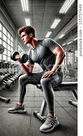 肌肉訓練健身 115757449