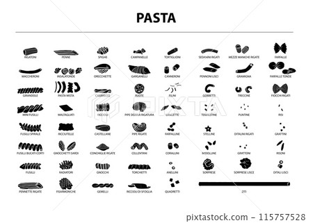 Macaroni pasta spaghetti noodles set. Illustration of 62 macaroni pasta spaghetti noodles vector Macaroni pasta spaghetti noodles set. Illustration of 62 macaroni pasta spaghetti noodles vector 115757528