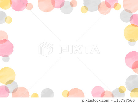 Watercolor-style vector frame: polka dots Watercolor-style vector frame: polka dots 115757566