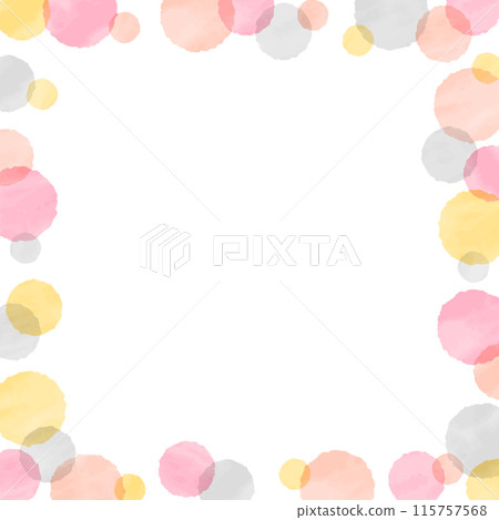 Watercolor-style vector frame: polka dots Watercolor-style vector frame: polka dots 115757568