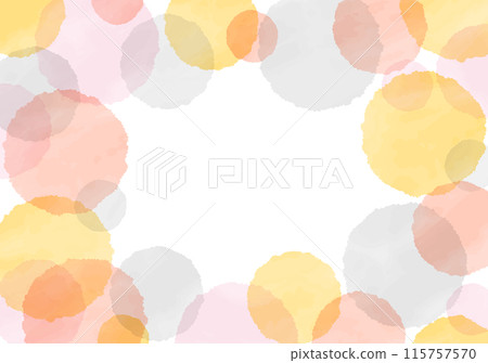 Watercolor-style vector frame: polka dots 115757570