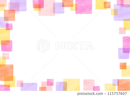 Watercolor-style vector frame - Square Watercolor-style vector frame - Square 115757607