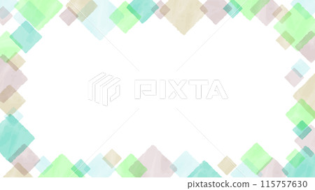 Watercolor-style vector frame: diamonds and rhombus Watercolor-style vector frame: diamonds and rhombus 115757630