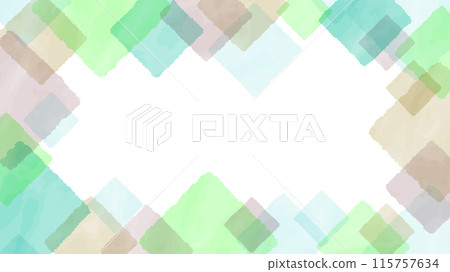 Watercolor-style vector frame: diamonds and rhombus Watercolor-style vector frame: diamonds and rhombus 115757634