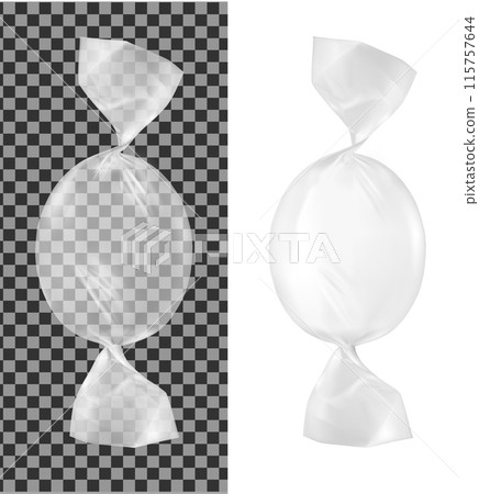Transparent foil food snack pack for candy and other products 115757644