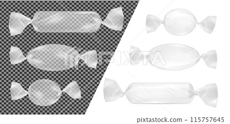 Transparent foil food snack pack for candy and other products 115757645