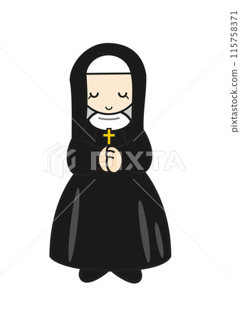 Praying sister, whole body 115758371