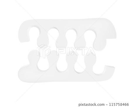 Pedicure separators. Realistic 3d image Pedicure separators. Realistic 3d image 115758466
