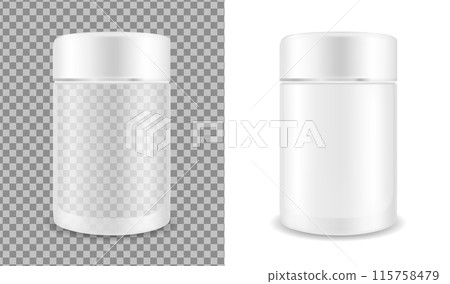 Glass transparent jar. Packaging for cosmetics 115758479