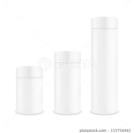 Plastic white tube. Packaging for cosmetics 115758481
