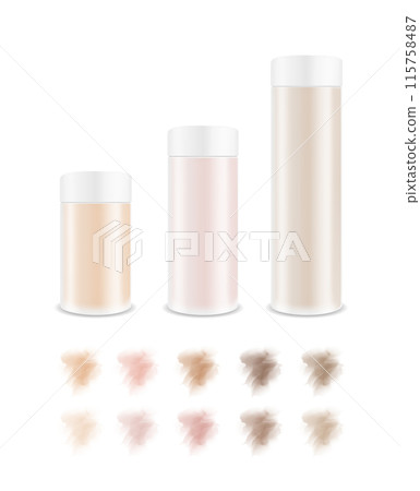 Plastic transparent tube. Packaging for cosmetics. Foundation texture 115758487