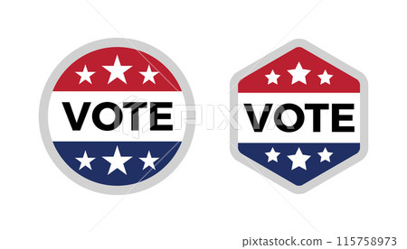 Vote badge - Election Day Badge - USA Elections Badge Icons Vote badge - Election Day Badge - USA Elections Badge Icons 115758973