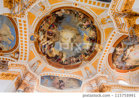 frescoes of Wiblingen abbey, bavaria, germany 115758991
