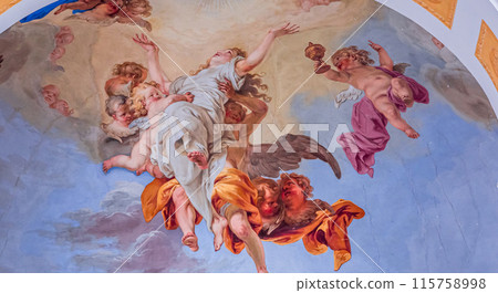 frescoes of Wiblingen abbey, bavaria, germany 115758998