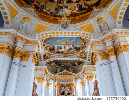 frescoes of Wiblingen abbey, bavaria, germany frescoes of Wiblingen abbey, bavaria, germany 115759000