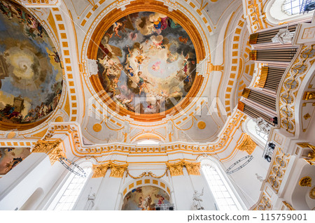 frescoes of Wiblingen abbey, bavaria, germany frescoes of Wiblingen abbey, bavaria, germany 115759001