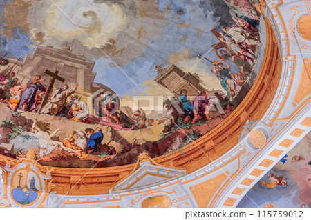 frescoes of Wiblingen abbey, bavaria, germany 115759012